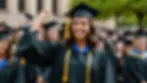 Graduating Student in Cap and Gown