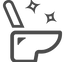 トイレが清潔でピカピカのアイコン素材 2.png