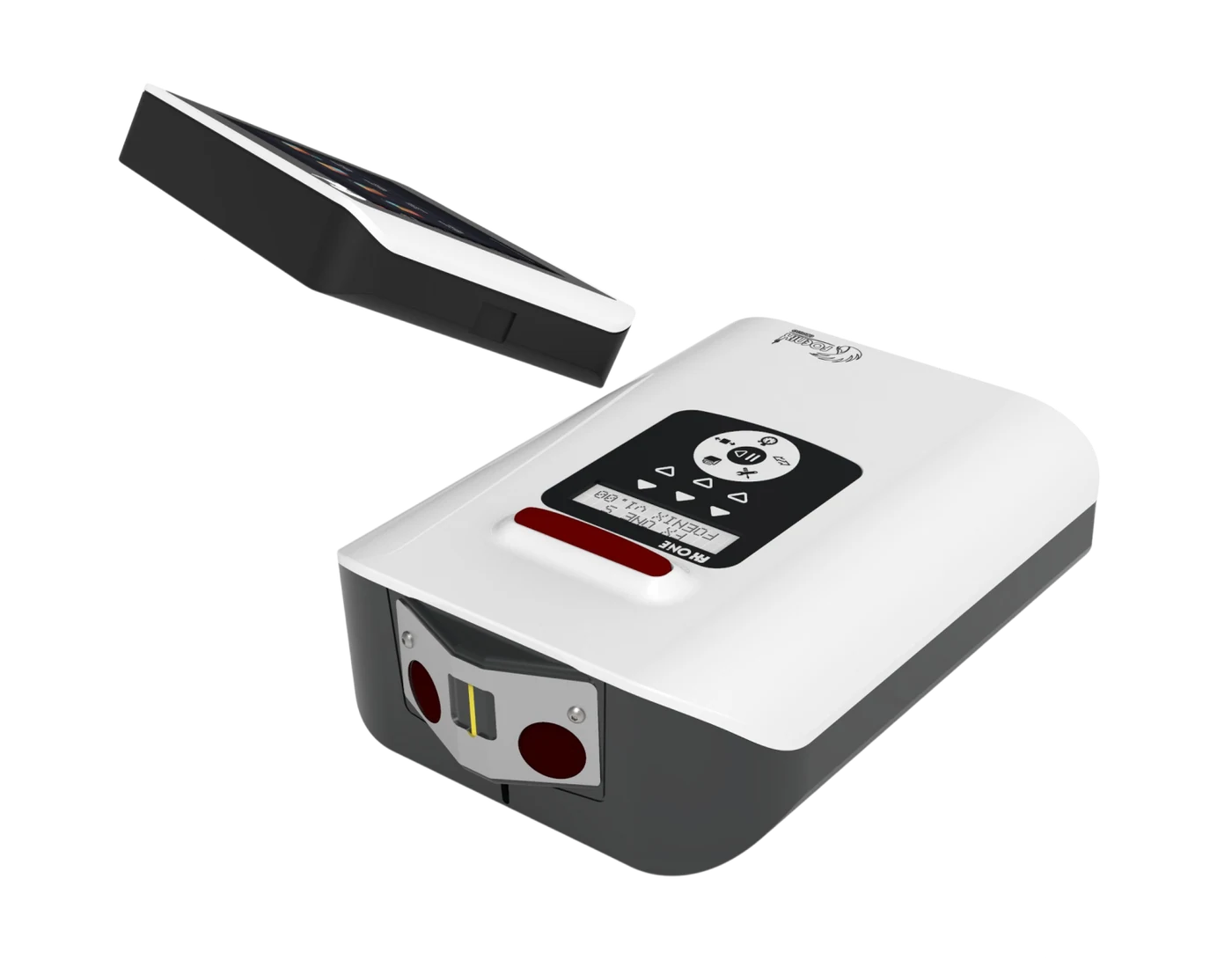 Imprimante FX ONE Standard à tête intégrée, avec capot ouvert