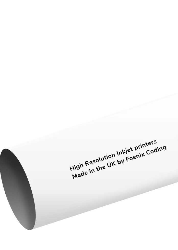 Tube blanc portant plusieurs lignes de texte noir