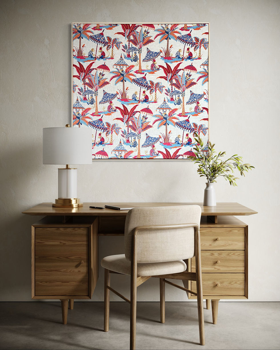 Miniatura: Cuadro textil monos 100x100cm