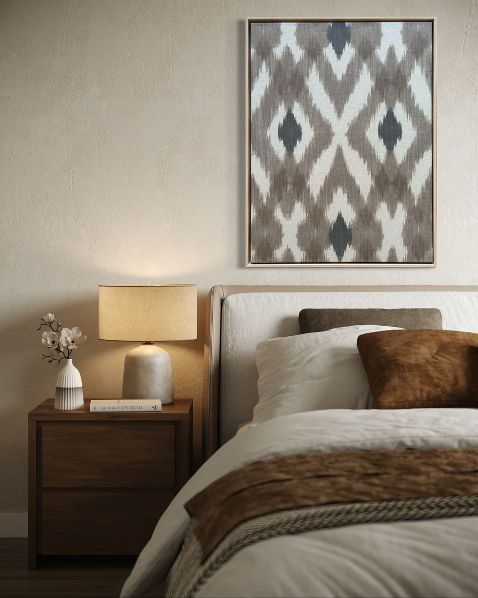 Miniatura: Cuadro Ikat Taupe 70x50cm