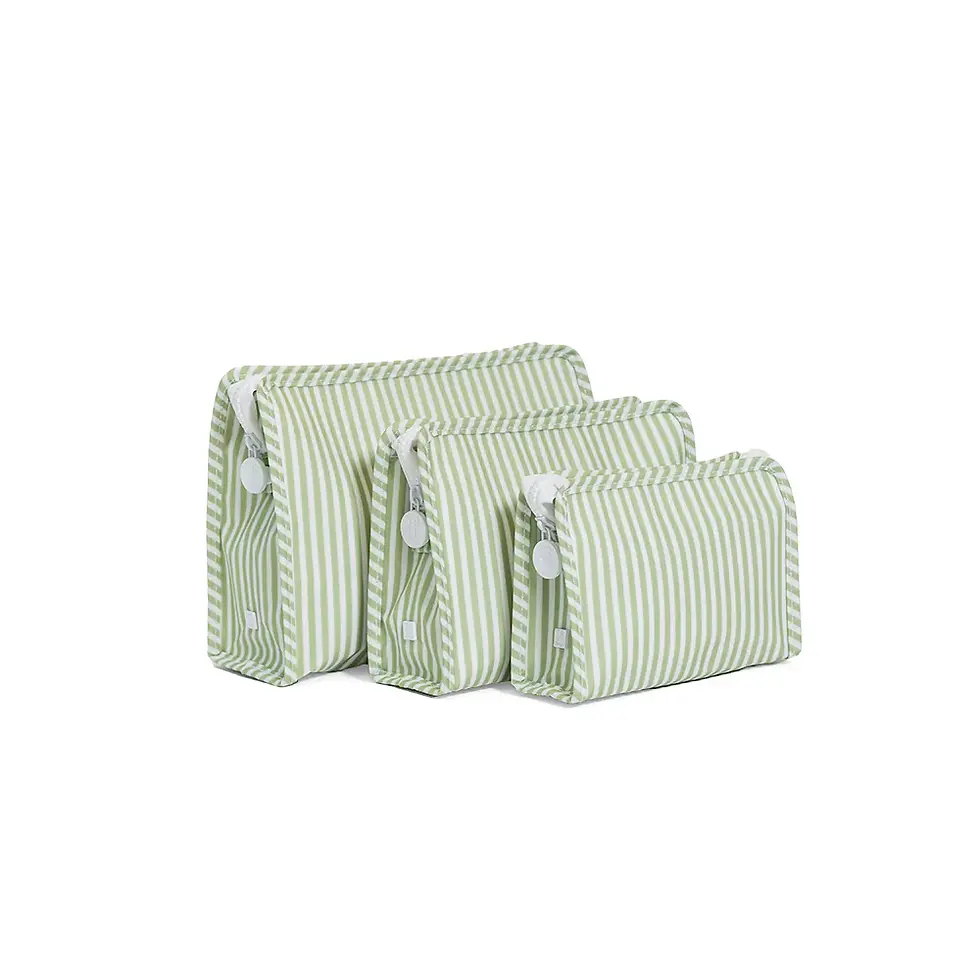 Thumbnail: Roadie Medium Zip Pouch - Pimlico Stripe Sage