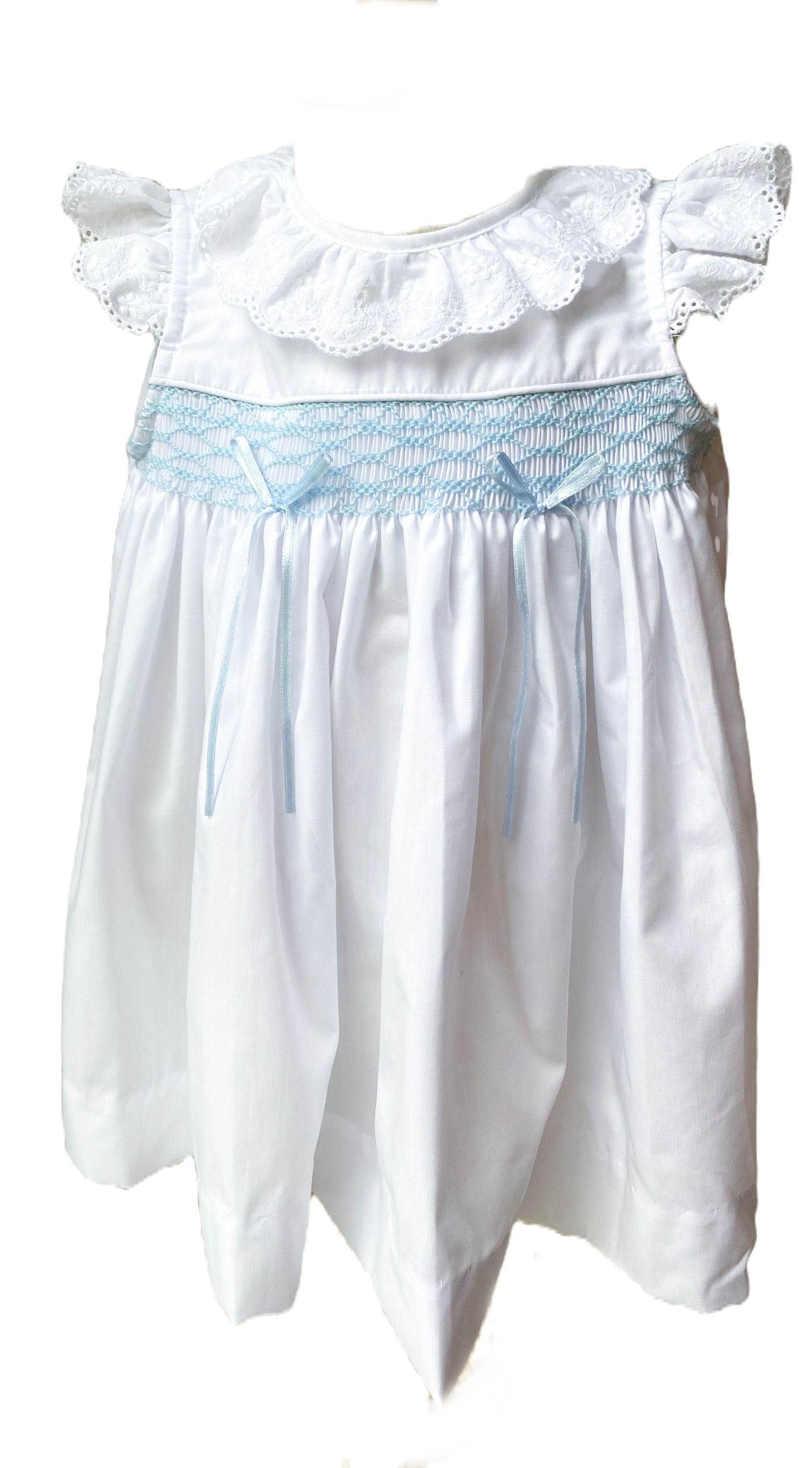 Forever White and Light Blue Lucy Dress