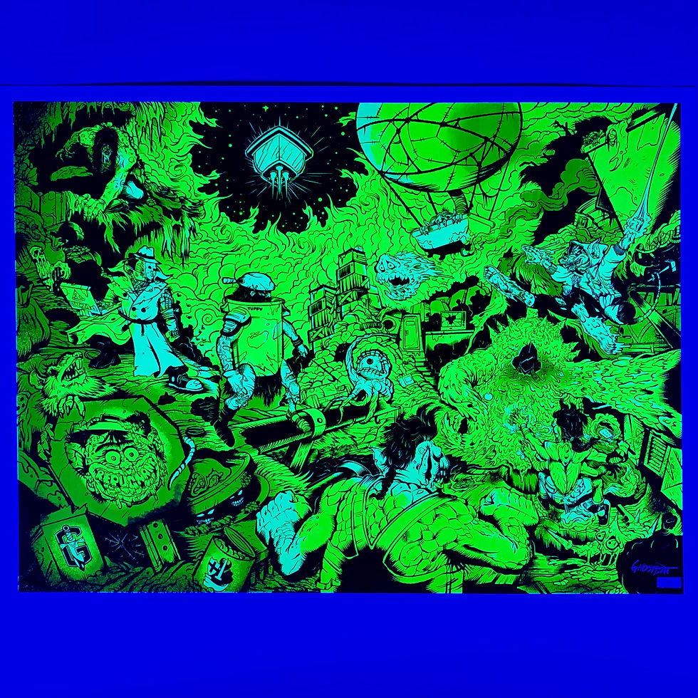 Thumbnail: Ghost Bat: Repugnant Glow Blacklight Poster