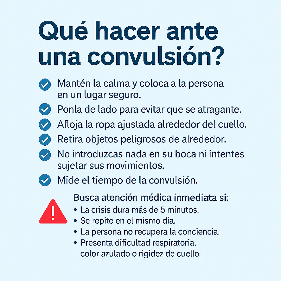 ¿Qué hacer en una convulsión?