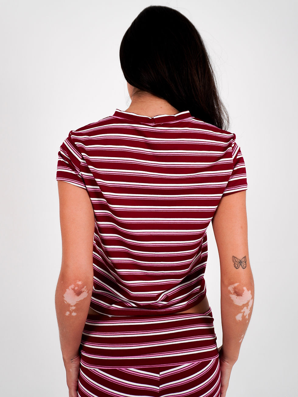 Miniatura: Blusa Basic Comfy Stripe Vinho