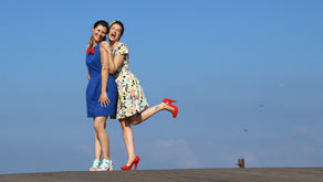 Women posing together