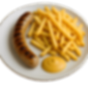 Bratwurst mit Pommes
