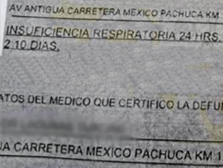 "POSIBLE MUERTE POR COVID-19 EN TIHUATLÁN"