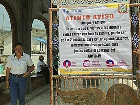 "LIMITADO INGRESO AL PANTEÓN MUNICIPAL"