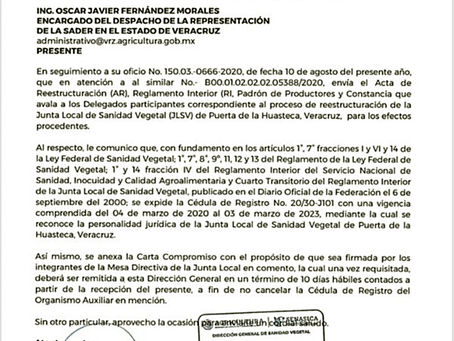 Tihuatlan: "OTORGAN REGISTRO A LA JUNTA LOCAL DE SANIDAD: TIHUATLÁN"
