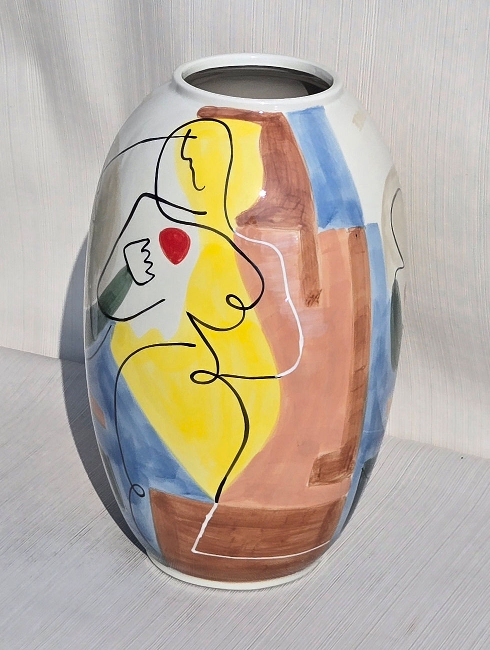 Miniatura: Wazon Porcelanowy – Awangardowy Design styl Abstrakcyjny 38 cm