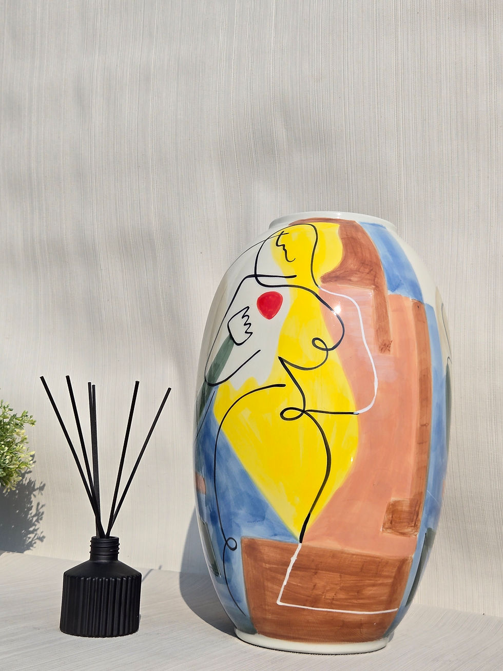 Miniatura: Wazon Porcelanowy – Awangardowy Design styl Abstrakcyjny 38 cm