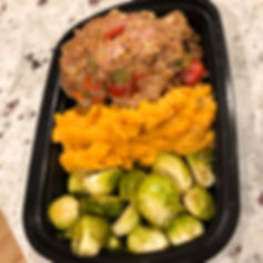 Ground Turkey Loaf w Sweet Potato Mash &