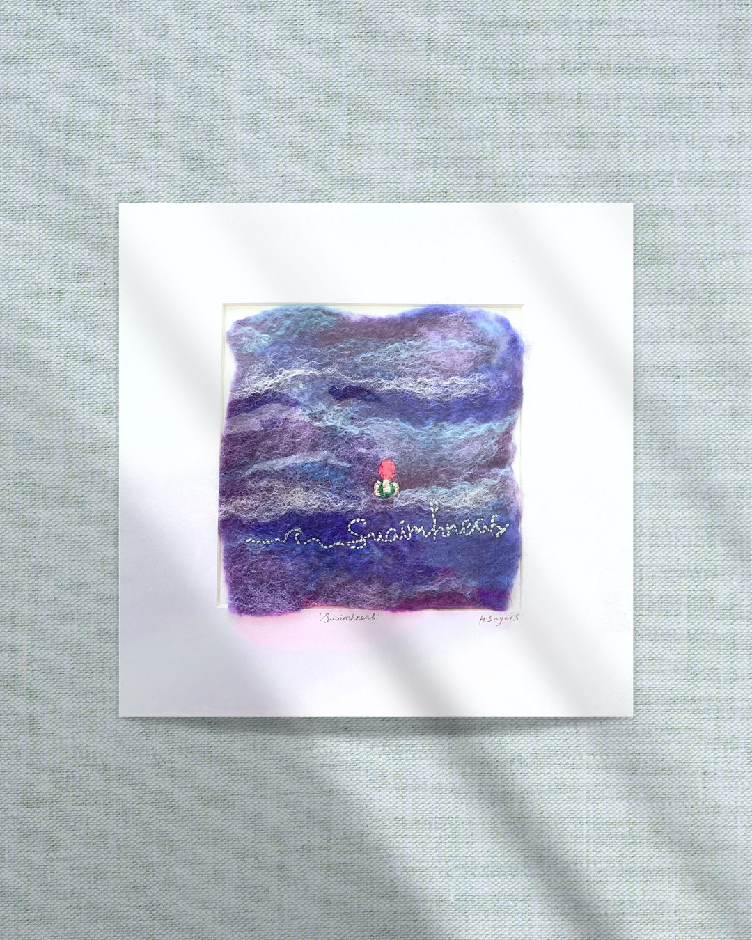 Handmade Sustainable  Felt Textile Art – Sea Swimmers Suaímhneas 