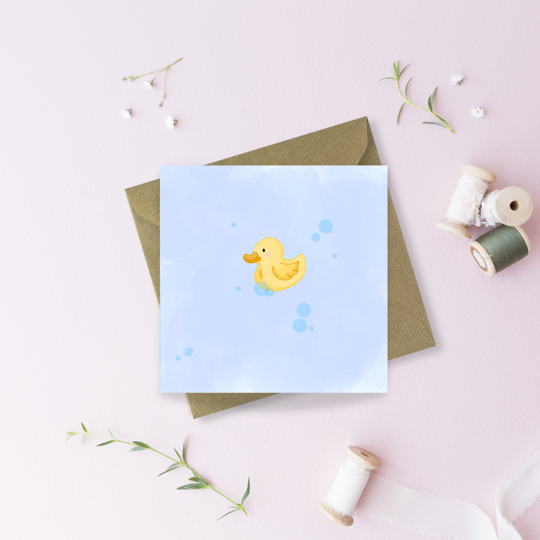 New Baby Duck Greetings Card