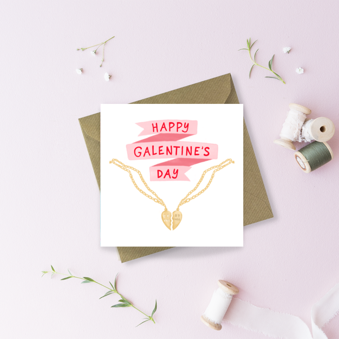 Happy Galentine's Day Greetings Card