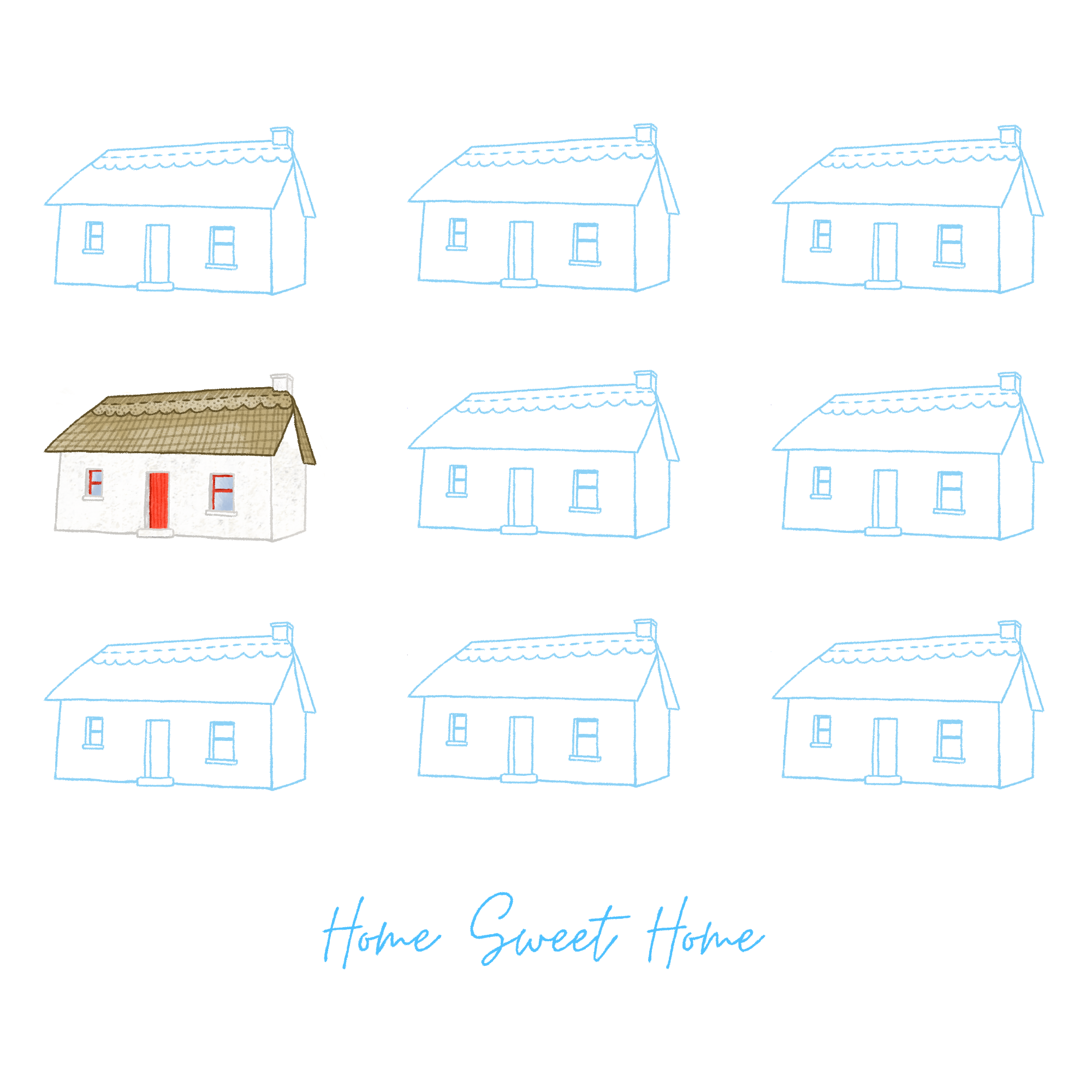 Home Sweet Home Greetings Card