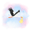Thumbnail: Stork with new baby Greetings Card