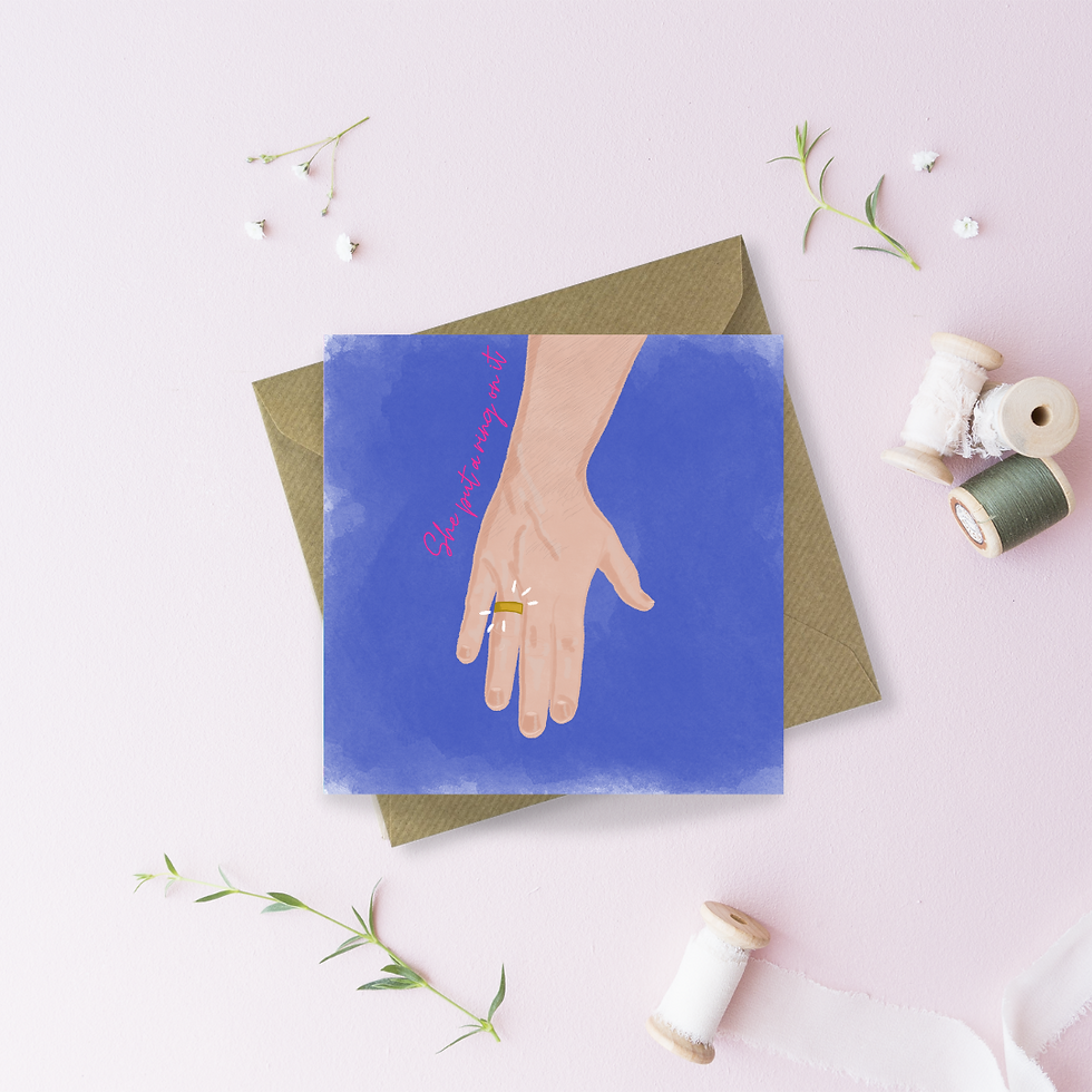 Put a ring on it (Masculine) Greetings Card *FIND YOUR SKIN TONE*