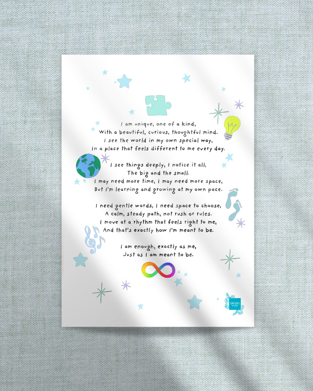 I am Unique – Autism Awareness Art Print