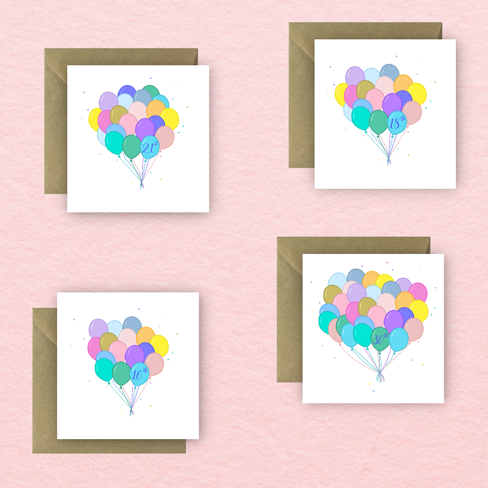 Thumbnail: 18th Birthday Balloons Greetings Card