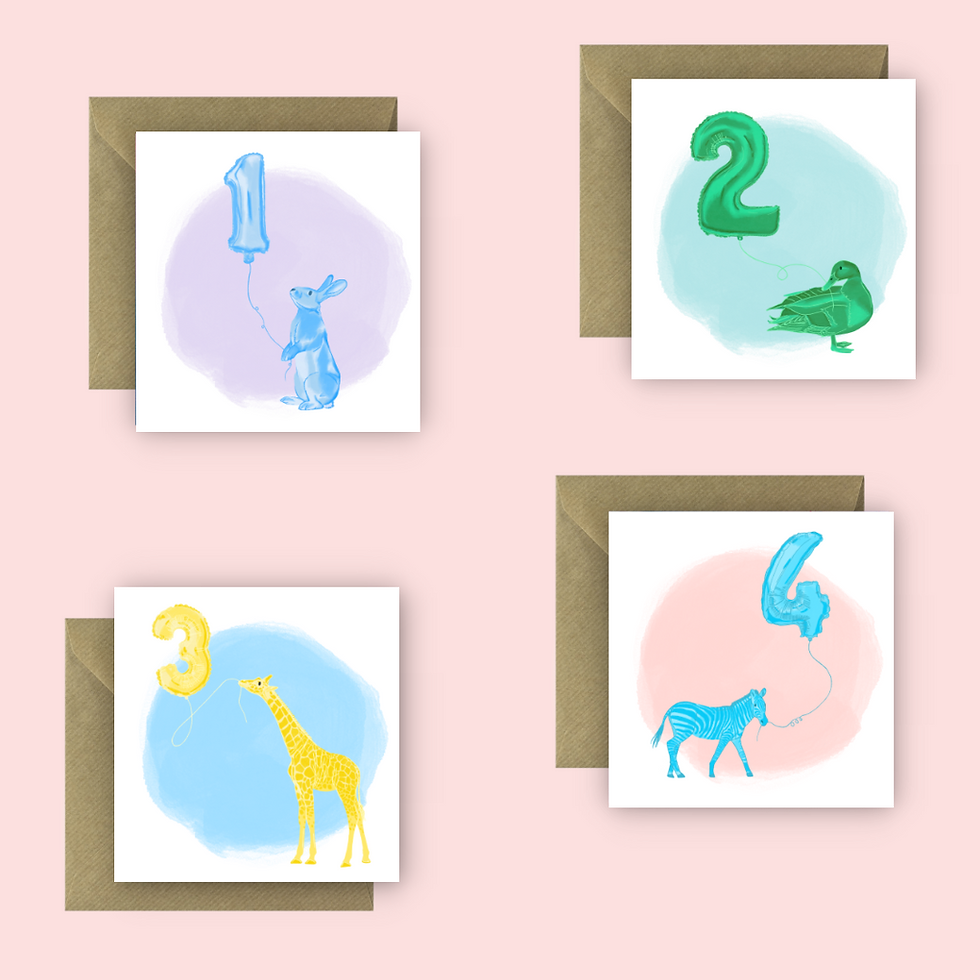 Thumbnail: 4th Birthday Zebra Greetings Card
