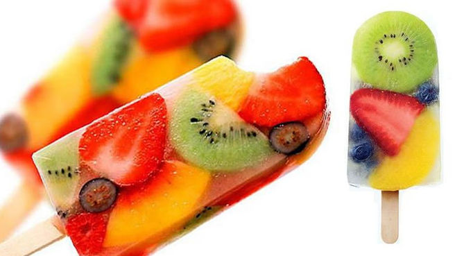 Coma picolé sem se lamentar - Segredo: use suco de fruta de verdade!