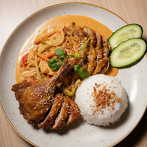 30D. CURRY CON PATO FRITO - WITH FRIED DUCK