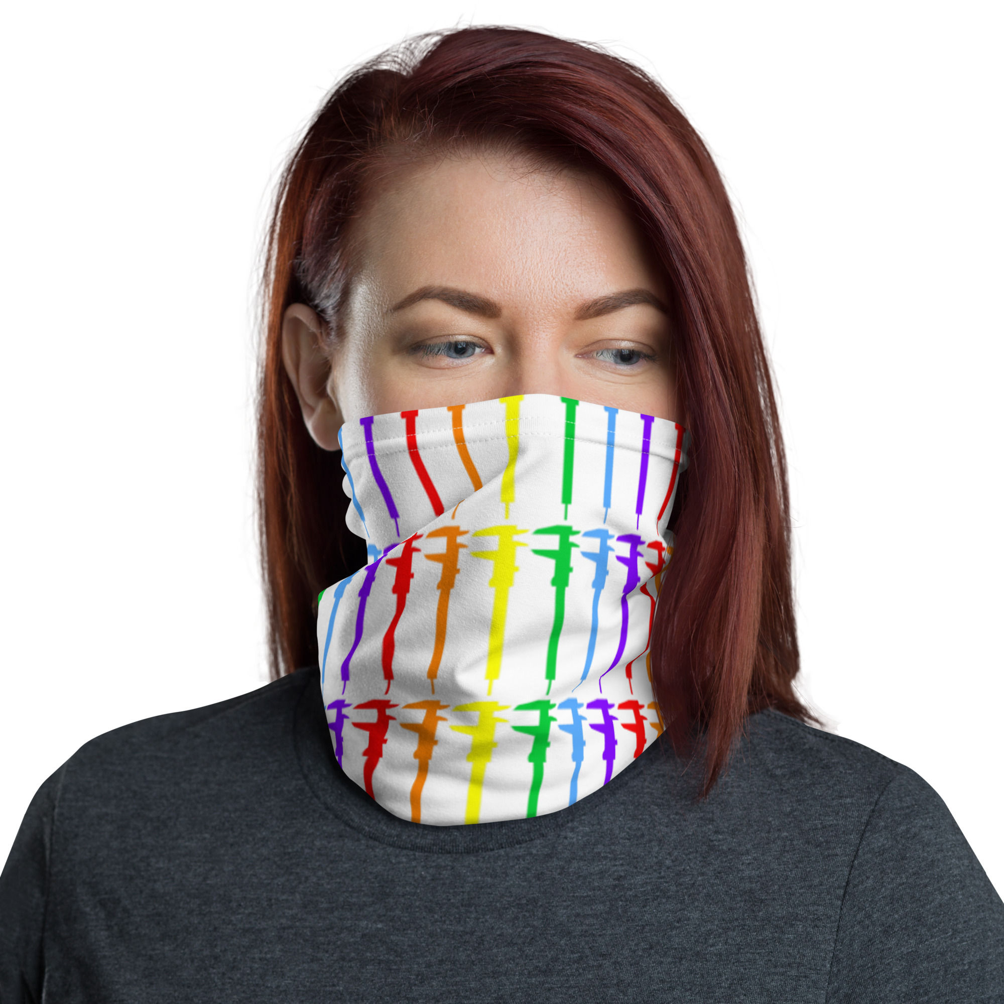 Branded Neck Gaiter (White)