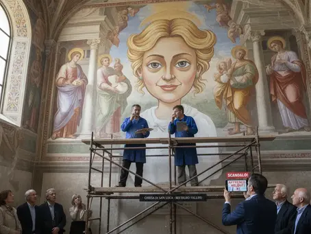 Restauração de afresco em Roma gera polêmica por suposta semelhança com Meloni