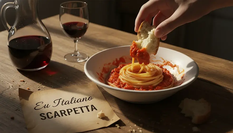 Scarpetta: Entenda o Ritual Italiano de Limpar o Prato com Pão