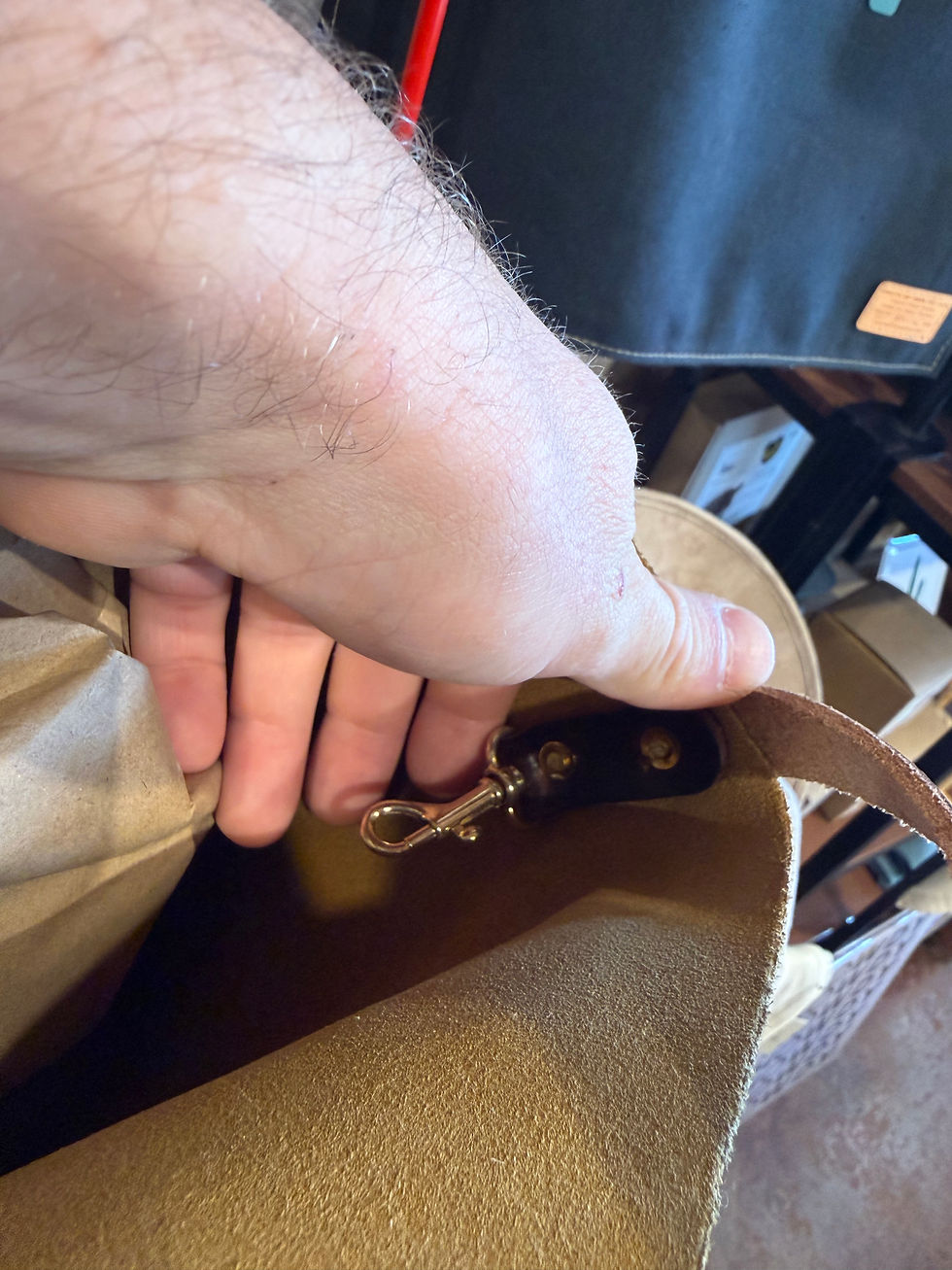 Thumbnail: Market Tote + Brass (Mustard yellow) 
