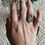 Thumbnail: Leather Daisy Silver Ring