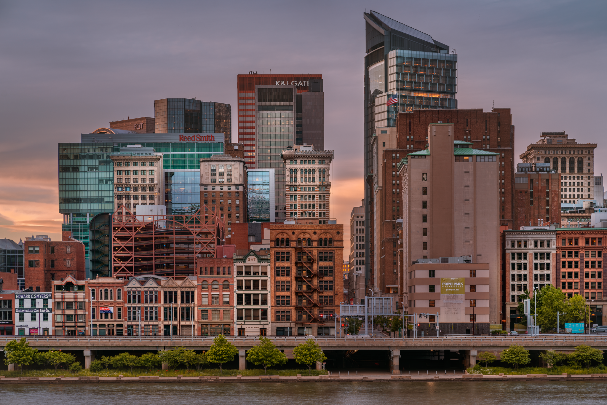 Pittsburgh's Other Downtown during Sunset