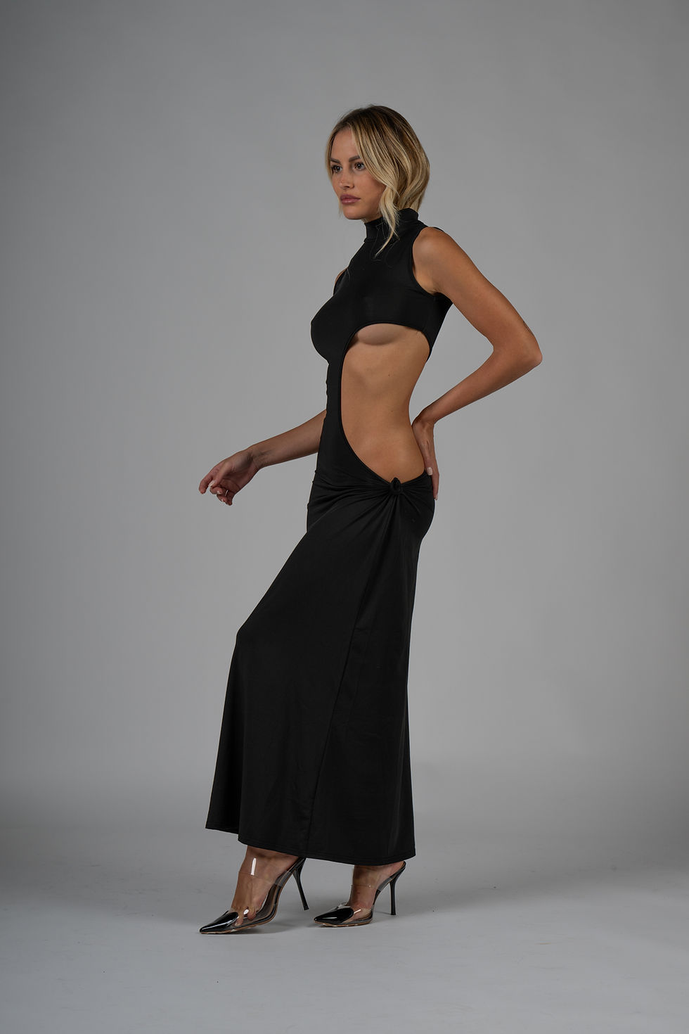 Thumbnail: Black cutout dress