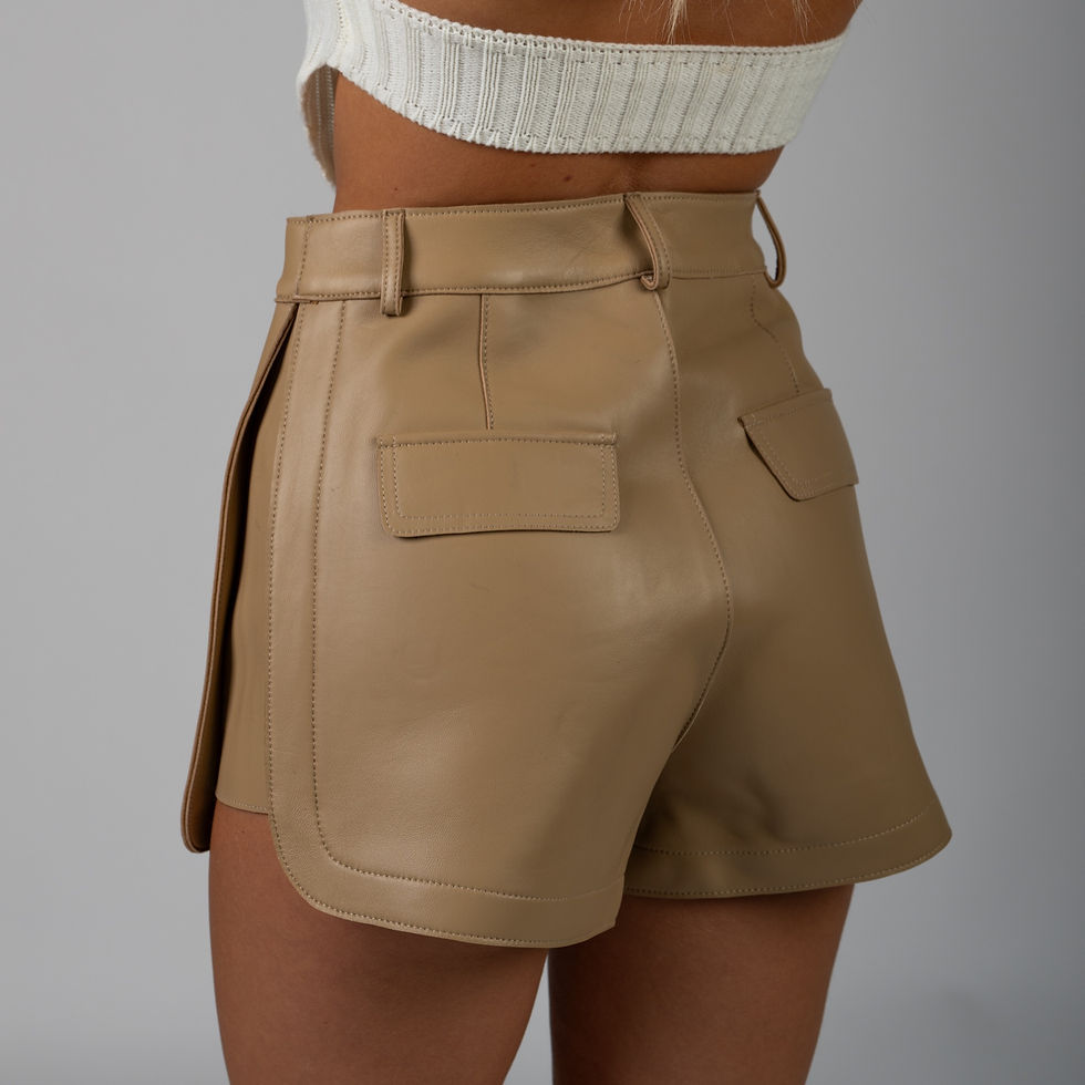 Thumbnail: Leather cargo shorts