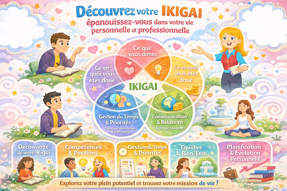 Développement Personnel et Professionnel : Explorez votre Ikigai et Trouvez votre Mission de Vie