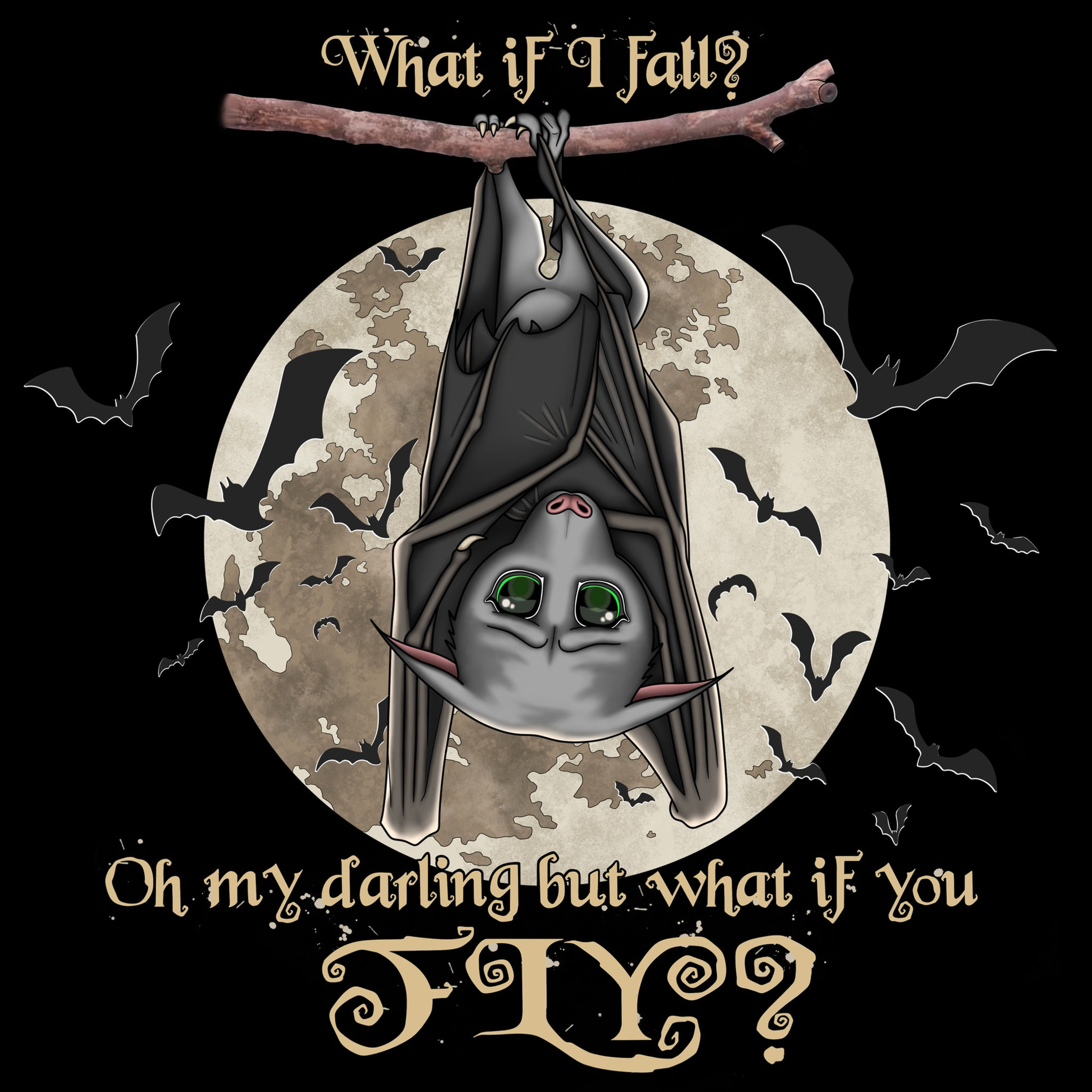 WHAT IF YOU FLY? | Dark Art Graphic Tee