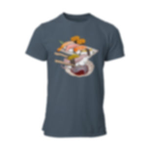 Armadillo wrapped up like a piece of sushi unisex graphic tee