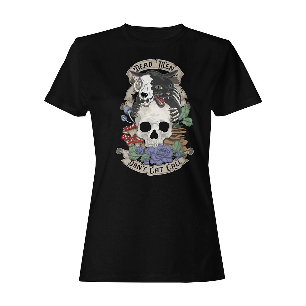 Thumbnail: DEAD MEN DON'T CAT CALL | Dark Art Graphic Tee