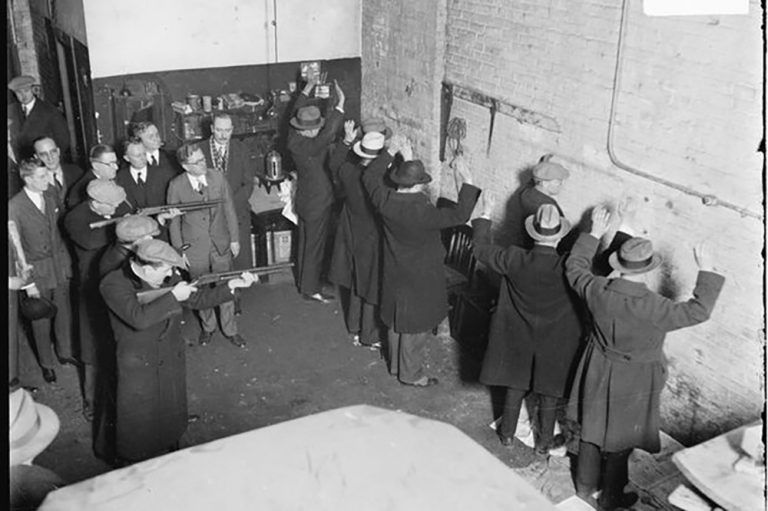 Reenactment of the St. Valentine's Day Massacre