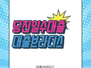 당진일수대출 - 소중한 시간에 빠른 자금 지원을 받으세요!