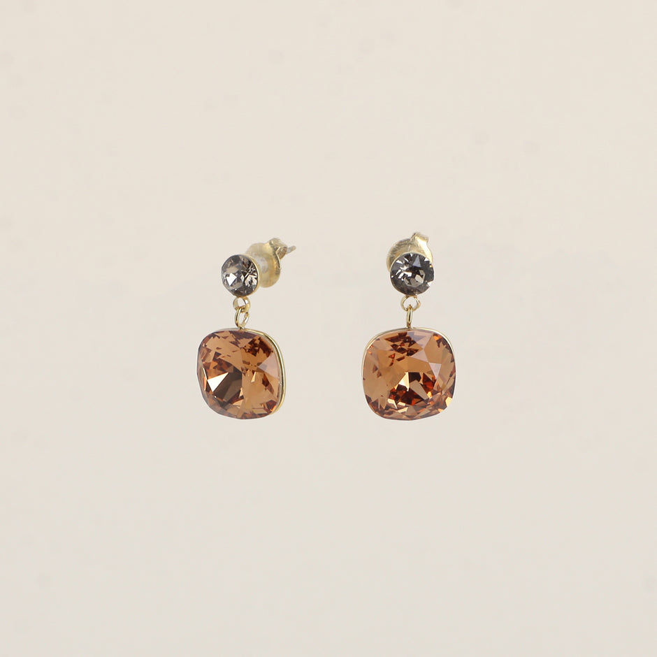 Miniaturbild: Boucles pendantes - ornées de cristaux de Swarovski® SS24 et 12 mm