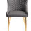 Thumbnail: Cezanne Dark Grey Faux Leather Chair with Gold Plated Legs