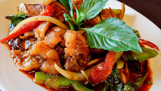 Catfish Pad Prik King (Spicy)