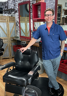 Zach, master barber at Dave's on Main Barbershop