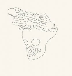 Endre Rozsda - Crâne couronné (1989)