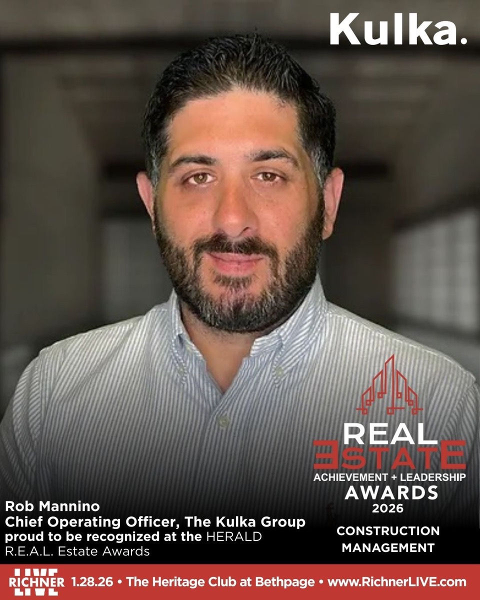 Congratulations to Rob Mannino, COO, for Real Estate Leadership + Achievement Award